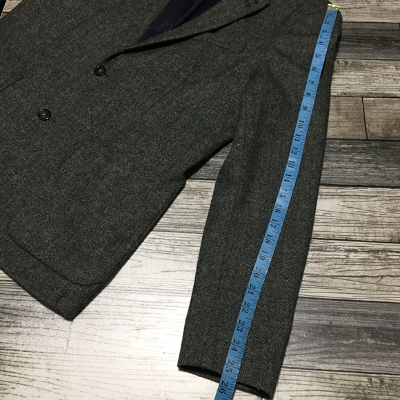 Penguin Herringbone Wool Blend Blazer Men’s L Gray 2 Button - Picture 3 of 10